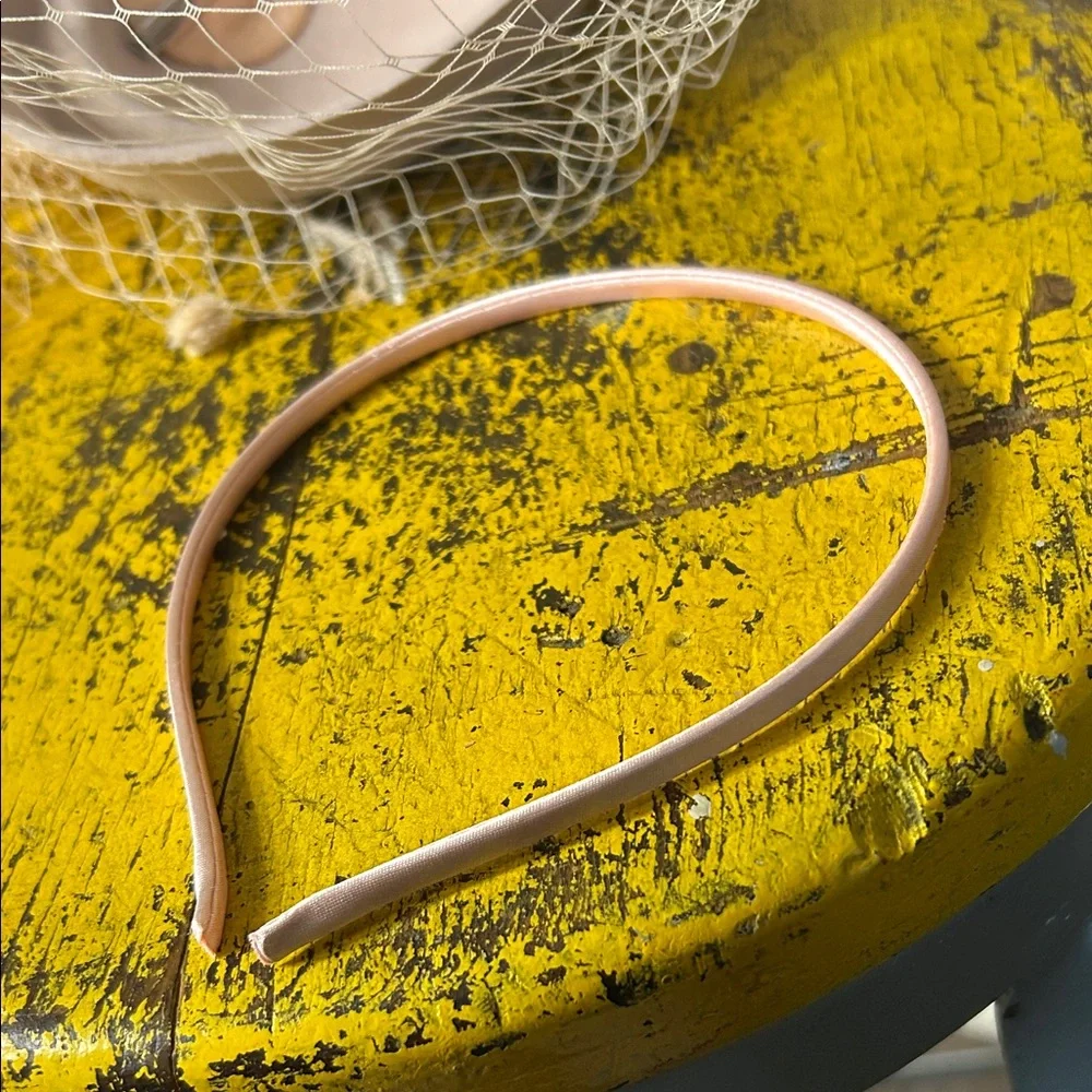 Chic Blush Feather Fascinator Headband - Picture 8 of 13